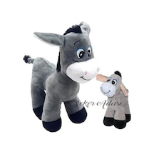 Peluş Ikili Eşek 25 Cm Ve Yavru Sıpa 15 Cm Siyah