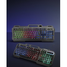 Kablolu Rgb Işıklı Klavye Ve Mouse Seti Q Dizilimli