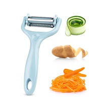 3'ü 1 Arada Patates & Sebze Soyucu Paslanmaz Çelik Bıçaklı, Düz + Tırtıklı + Jülyen Soyma, Ergonomik Sap, Bulaşık Makinesine Uygun, Kompakt & Dayanıklı Mutfak Gereci Çok Renkli