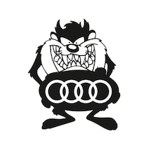 2 Adet Audi Taz Komik Araba Sticker Yapıştırma