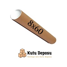 8x60 Cm Kapaklı Silindir Postüp Rulo Gönderi Kutusu 10 Adet 1 Adet