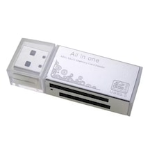 6070 Usb Çoklu Kart Okuyucu Sd Micro Mmc Ms Microsd Sdhc Hafıza Kartı Adaptörü