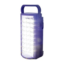 2606l Usb Şarj Çıkışlı Super 24 Led 80 Saat Akülü Şarjlı Işıldak Mavi