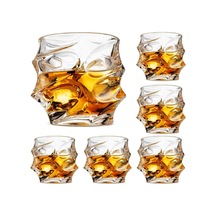 Premium Kristal Viski Bardakları 6'li Set, Büyük Kurşunsuz Kristal Cam, Tadım Bardakları Scotch Bardakları, Eski Diğer