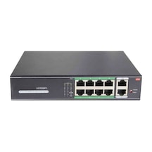PG H1108PLS 8 Port 10/100Mbps Poe Switch 2 Uplink - 8 Port Poe Switch 100W