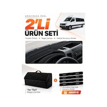 E-biz Volkswagen Crafter 2006-2014 Uyumlu Torpido Örtüsü + Tay Tüyü Bagaj Çantası - Siyah - Mb020