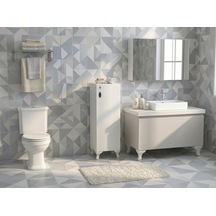 Kenzlife Mutfak Dolabı Zehramdf Byz 088 030 032 Kilitli Ayaklı % 100 Mdf Gövde Beyaz