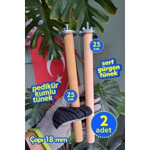 Vixpet Doğal Ahşap Papağan Tünek & Pedikür Kumlu Tünek – Ayak Bakımı ve Tüneme İçin | 25 cm - 18 mm