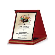 Kişiye Özel Kırmızı Plaket öğretmenler Günü Temalı-11