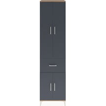 Hyperion Dolap 5 Raflı Tek Çekmeceli 4 Kapaklı 60x44x243 Çam-antrasit Atlas Çam