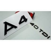 Audi A4 40 TDi Parlak Siyah ABS 3M 3D Bagaj Yazı Logo Ürü