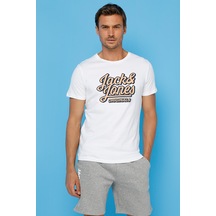 Jack & Jones Jorreggıe Tee Ss Crew Nec Beyaz Erkek Kısa Kol T-Shirt 000000000101112172