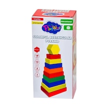 Playwood Ahşap Dikdörtgen Renkli Kule
