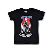 Komando Kadın Kısa Kollu T-Shirt - Siyah Çok Renkli