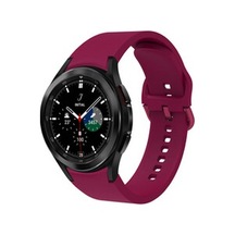 Samsung Galaxy Uyumlu Watch 4 44mm Krd-50 Silikon Kordon - Mürdüm