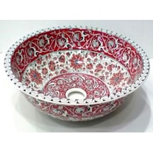 Can Seramik - El Dekoru Desenli Iznik Çini Lavabo