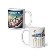 Yunanistan Kupa Bardak 2 Adet Seyahat Hatıra Greece Mug