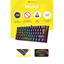 Gameagle HelApple Uyumlu iOS Mini Oyuncu Klavyesi Mekanik Klavye Bilek Destekli Red Switch Gaming Klavye Oyuncu Klavye