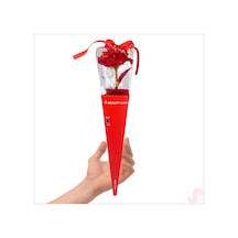Kutulu Ve Led Işıklı Sonsuzluk Gülü, 35cm - Kırmızı
