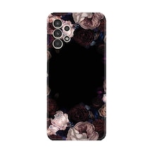 Samsung Samsung Galaxy Uyumlu A54 Kılıf Resimli Desenli Silikon Platinium Series Dark Flowers 1906