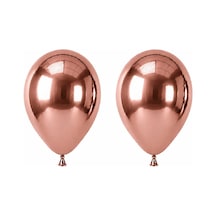 Rose Gold Renk Lateks Krom Balon 45 Cm - 2 Adet Pembe