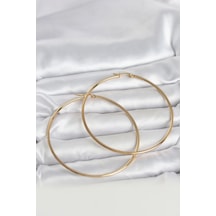 316l Çelik Gold Renk 70 Mm Kadın Halka Küpe Belirtilmemiş Belirtilmemiş