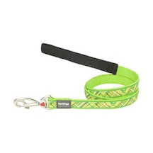 Flanno Desenli Lime Köpek Uzatma Tasması Large 25 Mm 1,2 Mt Çok Renkli