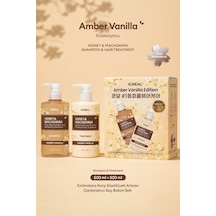 Canlandırıcı Saç Bakım Seti Kundal Honey & Macadamia Nature Shampoo+treatment-amber Vanilla Edition
