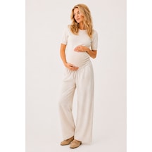 Luvmabelly Myra8800 Doğal Keten Yazlık Hamile Pantolonu