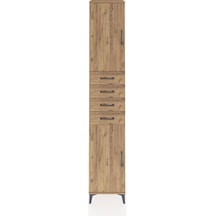 Hyperion Dolap 4 Raflı 4 Çekmeceli 2 Kapaklı 44x44x243 Çam-çam Çam