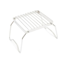 Pazly Katlanabilir Gümüş Çelik Kamp Izgarası - Hafif & Taşınabilir Bbq Seti Gümüş
