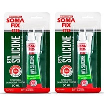 Somafix 2 Adet 50 Ml Kırmızı Tüp Rtv Silikon Sıvı Conta 350 ºc