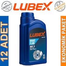 Lubex Brake Fluid Dot 3 Fren Hidrolik Yağı 500 Ml 12 Adet