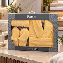Özdilek Colourist B.sarısı Kişisel Banyo Bornoz Seti L Beden Sarı
