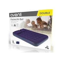 Avenli Floked Air Bed Çift Kişilik 191cm 137cm 22m Lacivert