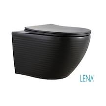 Lena Asma Klozet Kapak Dahil Et-604 Mat Siyah Siyah