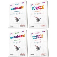 Limit 8. Sınıf Matematik + Türkçe + Fen + Din Soru Seti 4 Kitap 2023