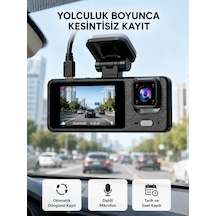 3 Kameralı Araç Dvr 1080p Ön + Hd Arka + İç Kamera Döngü Kayıt 2 Ekran 54484163