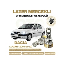 Dacia Logan 2004 - 2012 Mercek Led Ufuk Çizgili Far Ampulü Led Şimşek Etkili