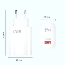 120w Usb Hızlı Type C Uçlu Kablolu Şarj Aleti 4801