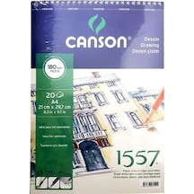 Canson 1557 180Gr A4 20 Yaprak Üstten Spiralli