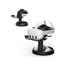 Amvr Tybp1 Vr Masaüstü Depolama Vitrin Vision Pro / Meta Quest 3 / Pico 4 / Playstation Vr 2 Siyah