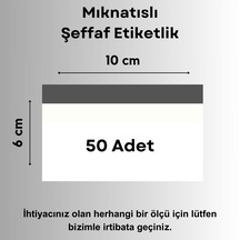 Şeffaf Etiket 50 Ad Pvc Magnet Etiketlik Mıknatıslı 10x6 Cm Raf Etiket Cebi