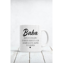 İyi Ki Babamsın Baskılı Kupa Bardak Beyaz