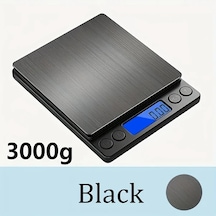 Meridiangoods Siyah Taşınabilir Mutfak Terazisi - 0.0oz Hassas Ölçüm, Pişirme Diyet Ve Tartı Siyah