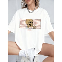 Noıssey Urban Pop Graphic Kadın Tişört Koleksiyonukod 5592 Beyaz