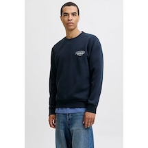 Jack & Jones Jjmakoto Erkek Sweatshirt Mavi