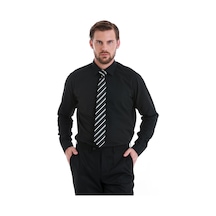 Hatemoğlu Siyah Slim Fit Desenli Slim Yaka Pamuklu Uzun Kollu Gömlek 24d190000020 991 Siyah