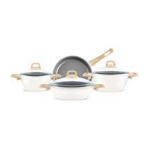 Karaca x Refika Swiss Crystal 7 Parça Tencere Seti Creamy