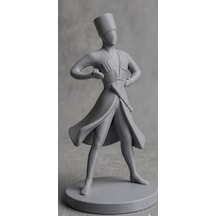 15 Cm Gri Renk Hediyelik Kafkas Adige Çerkes 3d Baskı Figür